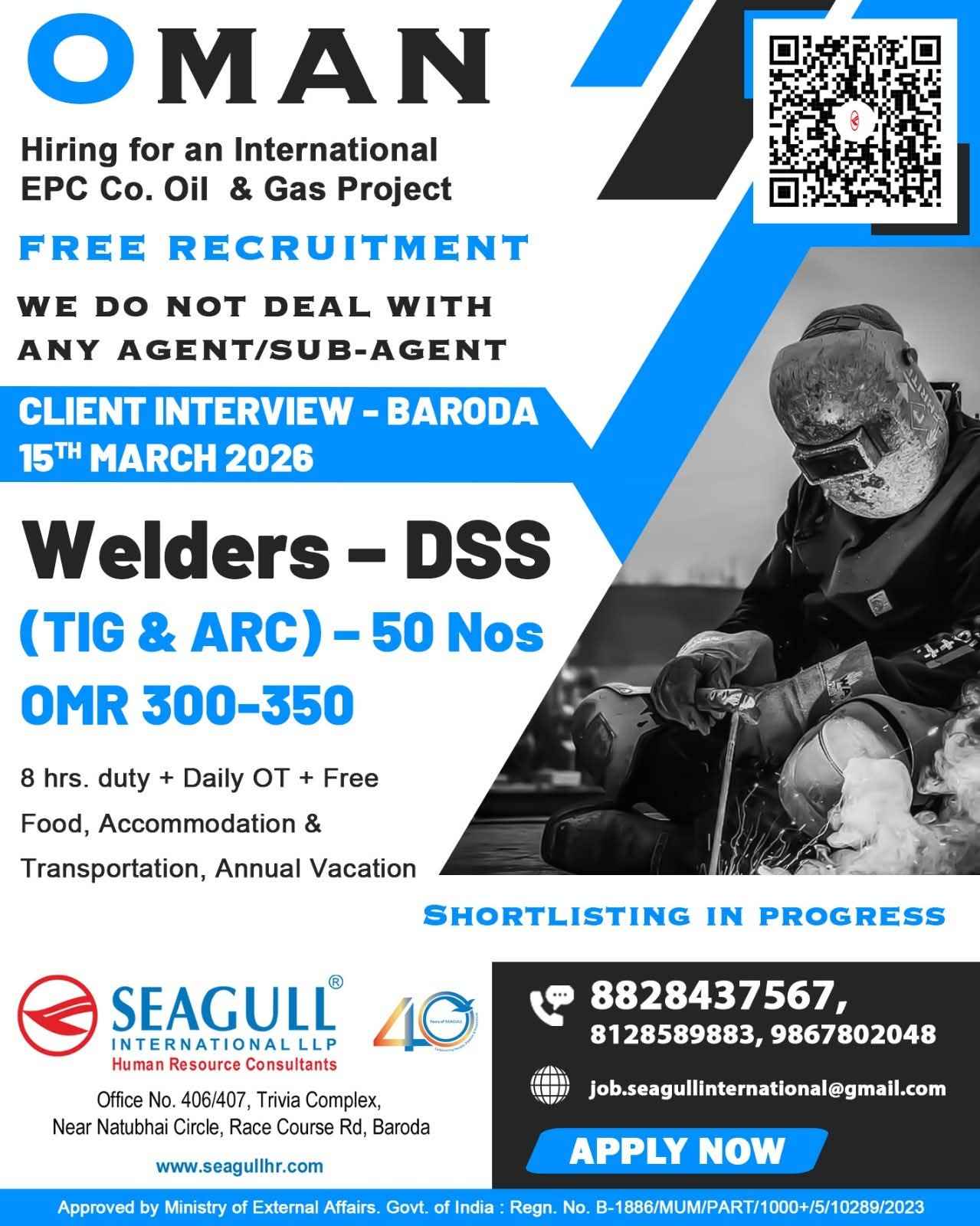 Hiring for an International EPC Co. Oil & Gas Project